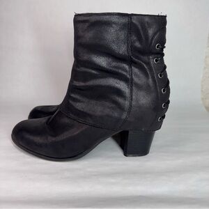 Fergalicious By Fergie Trina Black Womens 11M Faux Suede Ankle Boots
